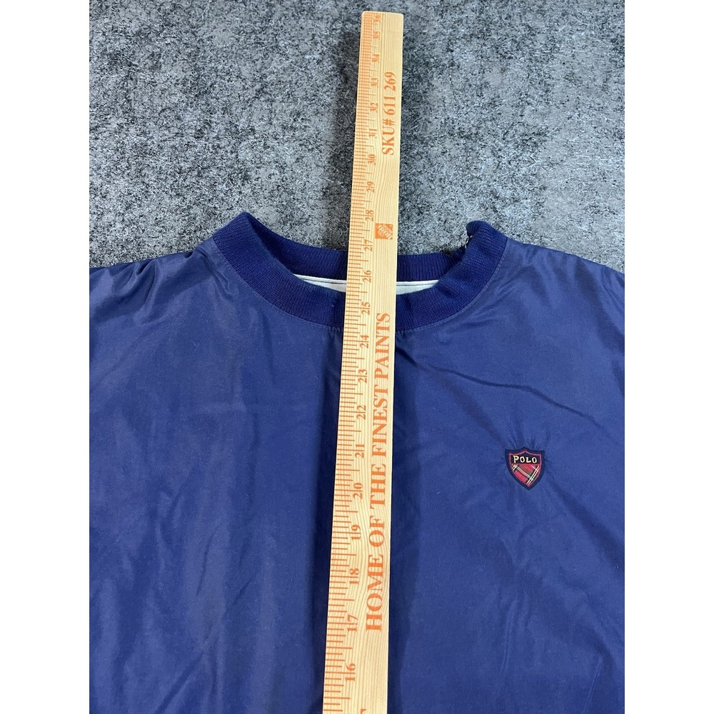 Vtg Polo Ralph Lauren Nylon Windbreaker Pullover Navy Mens Medium Made in USA - Picture 9 of 11